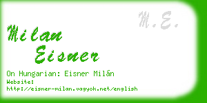 milan eisner business card